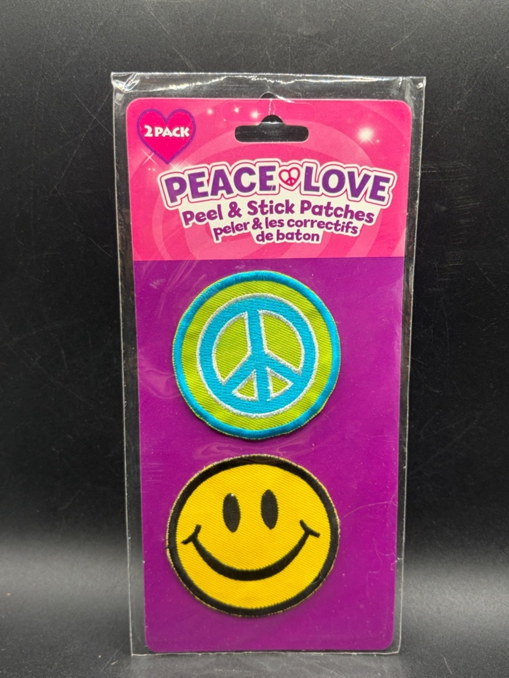 2010 Devrian Global Peace & Love Peel and Stick Patches Smiley Face Peace Sign